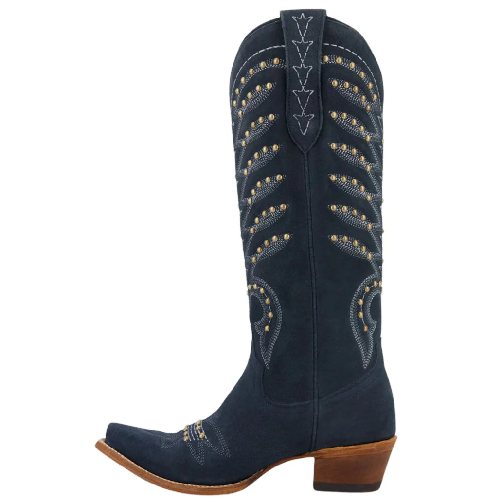 Lane Squash Blossom Stud Navy Suede Woman's Boot LB0530C - Image 3