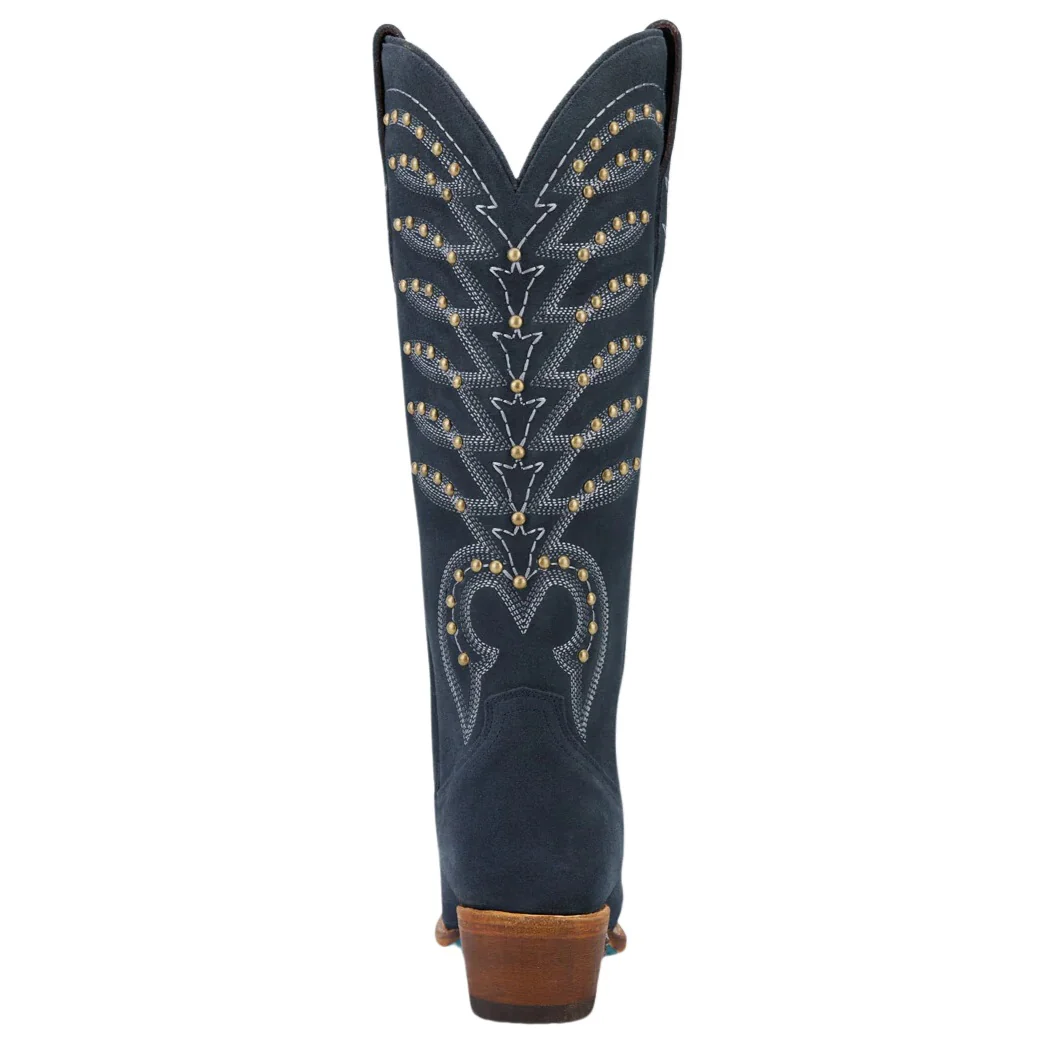 Lane Squash Blossom Stud Navy Suede Woman's Boot LB0530C - Image 5