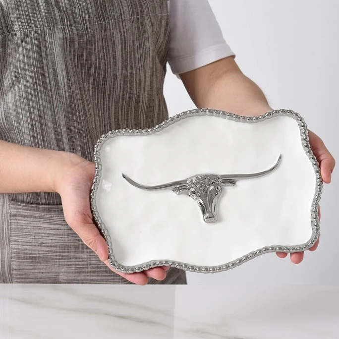 Pampa Bay Porcelain Small Longhorn Tray LNG2891 - Image 2