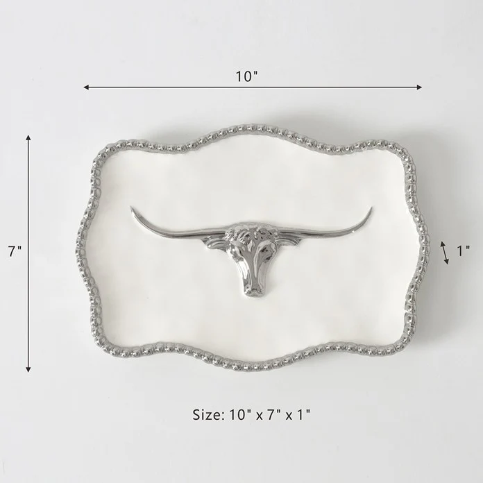Pampa Bay Porcelain Small Longhorn Tray LNG2891 - Image 3