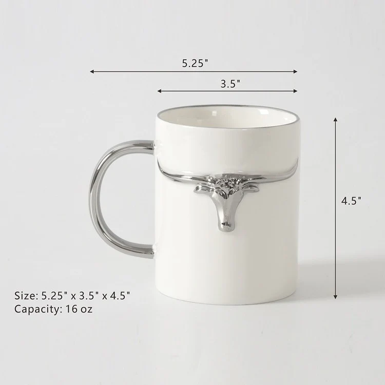 Pampa Bay Porcelain Longhorn Mug LNG2894W - Image 3
