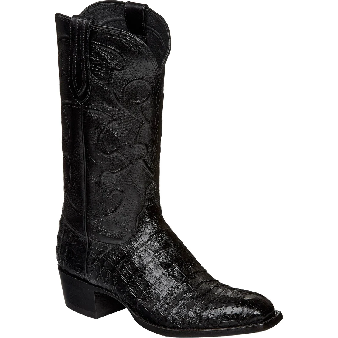 Lucchese Charles Black Caiman Belly Men's Boot M1636