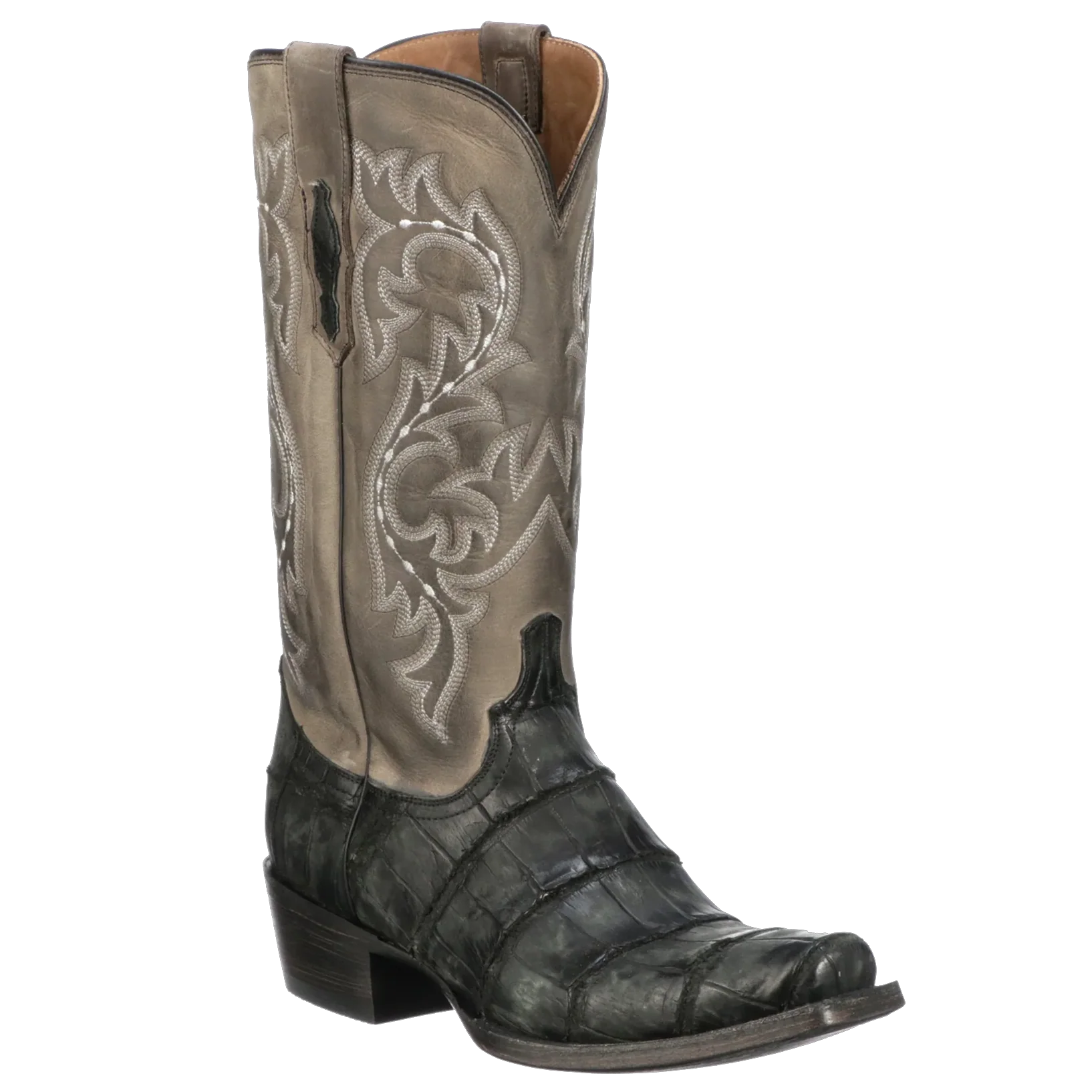 Lucchese Burke Black Alligator Men's Boot M3196