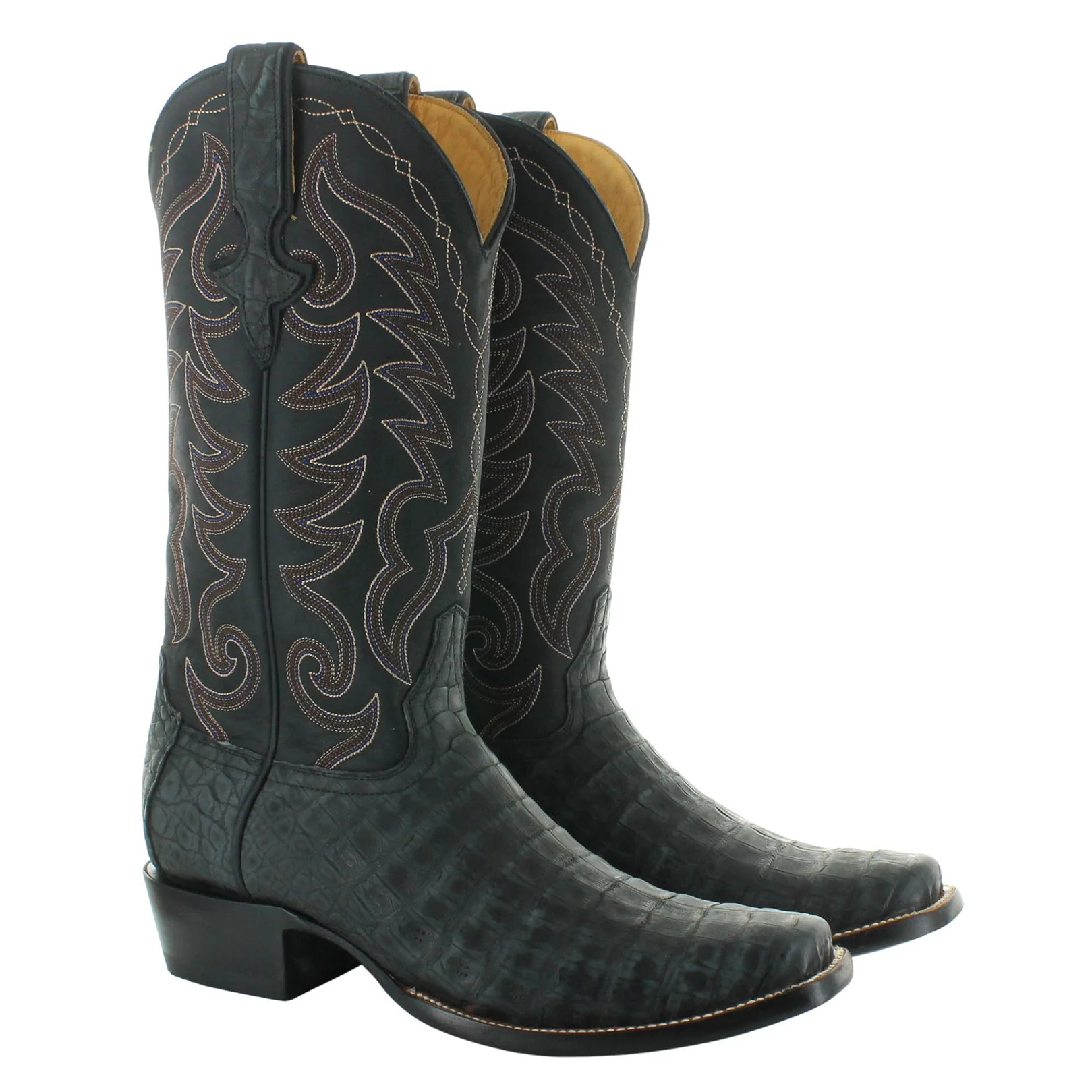 Old Gringo Amherst Black Sueded Caiman Men's Boot M3654-12 - Image 4