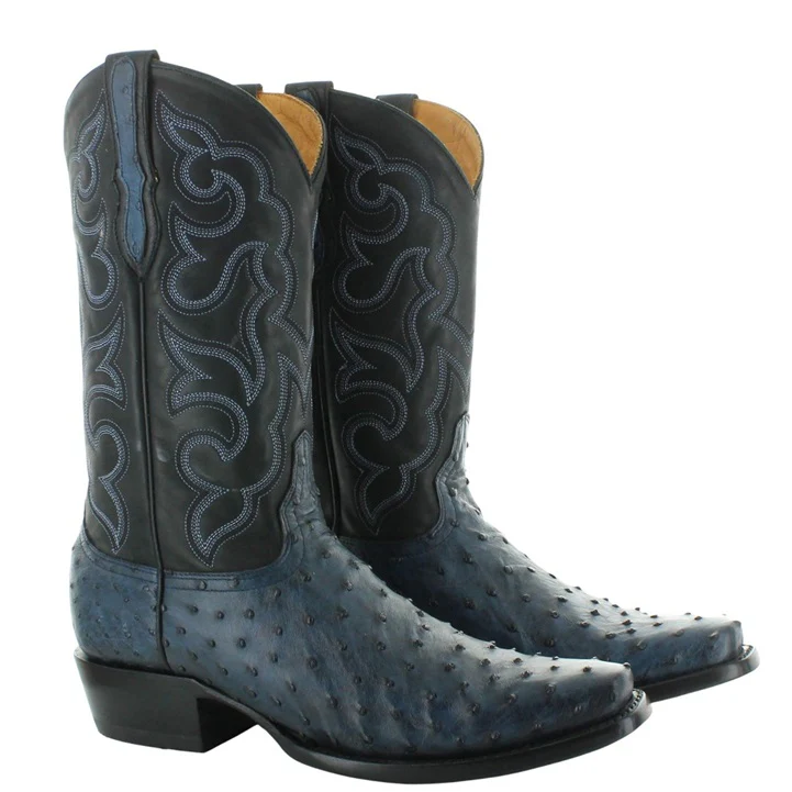 Old Gringo Aledo Blue FQ Ostrich Men's Boot M3781-4 - Image 3