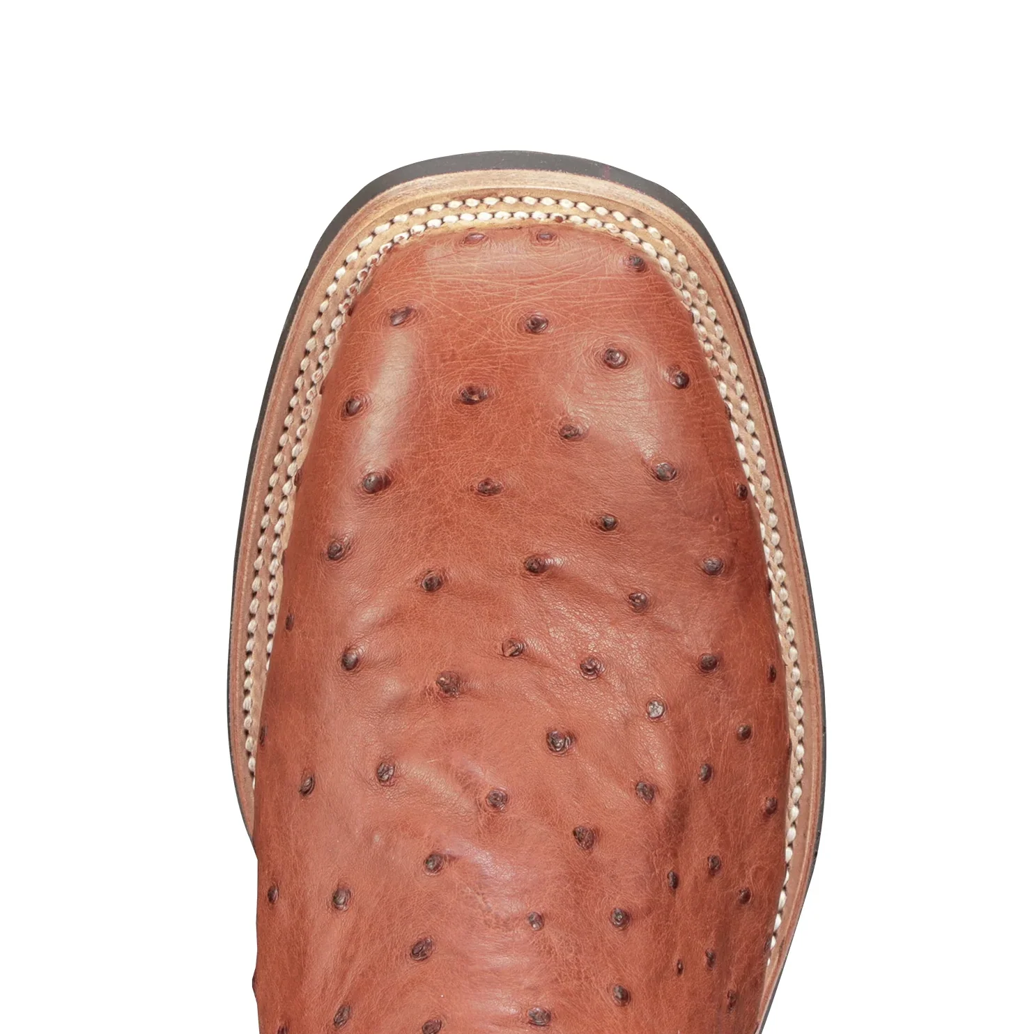Lucchese Rowdy Cognac Ostrich Men's Boot M4553 - Image 5