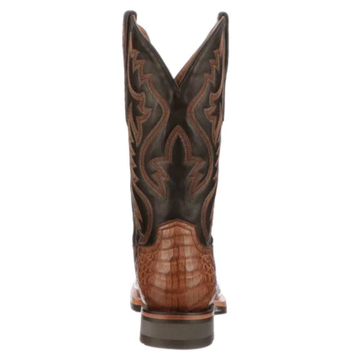 Lucchese Rowdy Saddle Brown Caiman Men's Boot M4554 - Image 5
