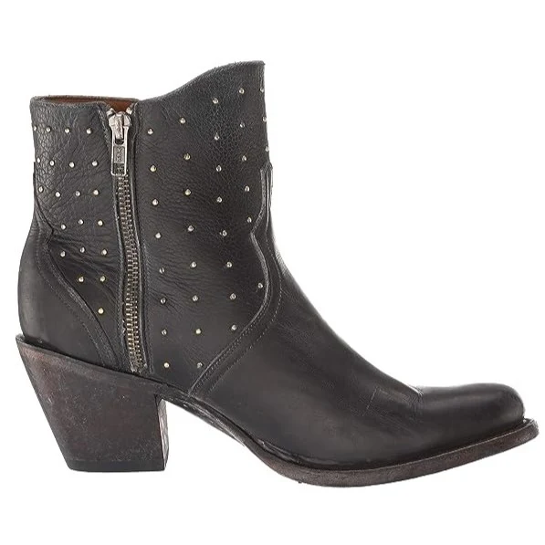 Lucchese Harley Black Stud Women's Bootie M6003 - Image 2