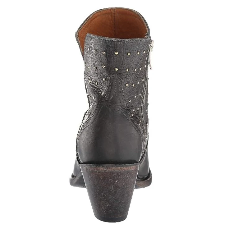 Lucchese Harley Black Stud Women's Bootie M6003 - Image 4
