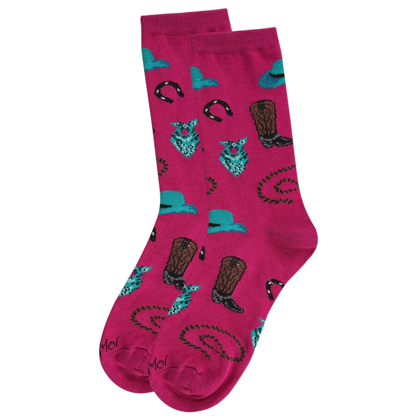 MeMoi Western Fuchsia Socks MCV05735 - Image 2
