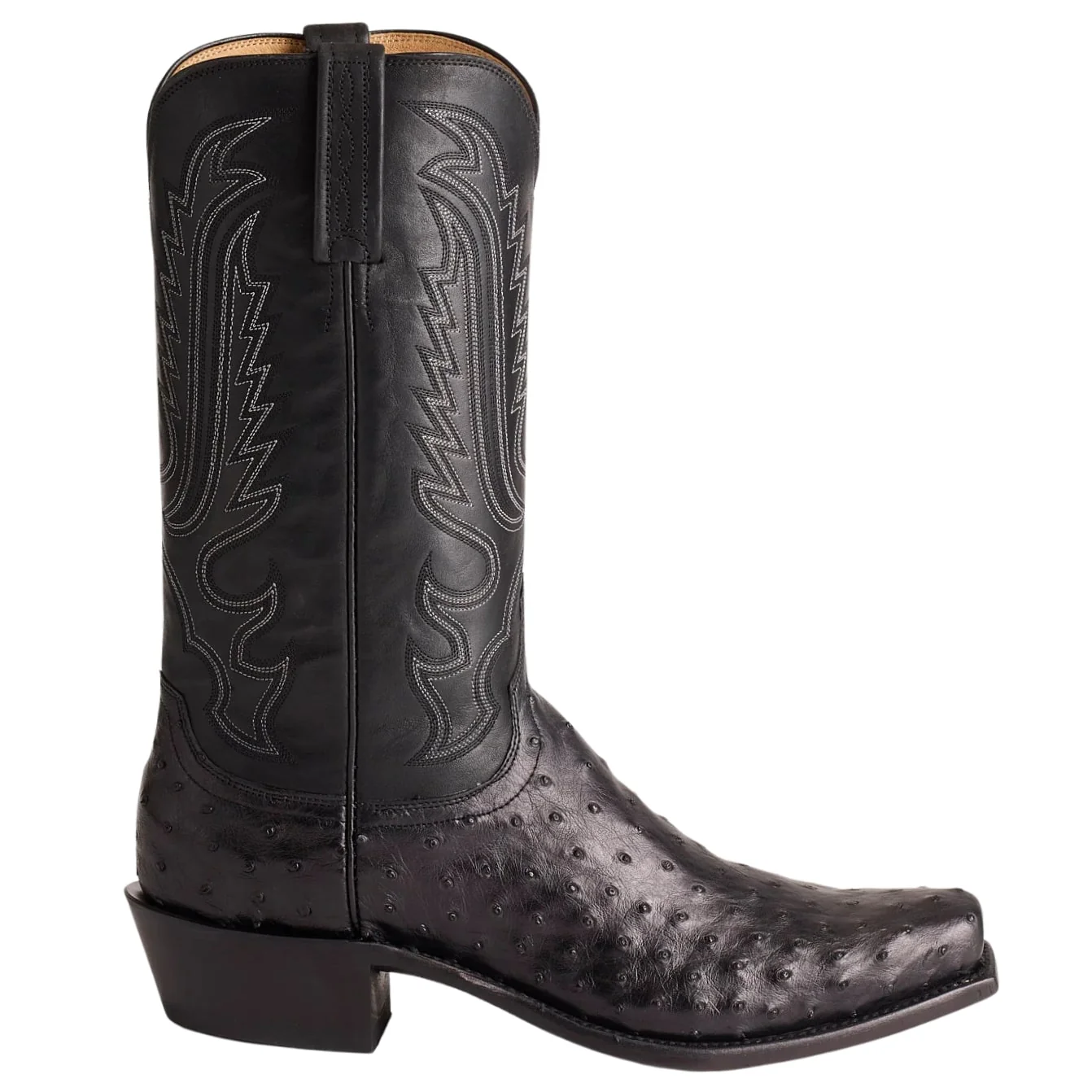 Lucchese Luke Black FQ Ostrich Men's Boot N1155 - Image 2