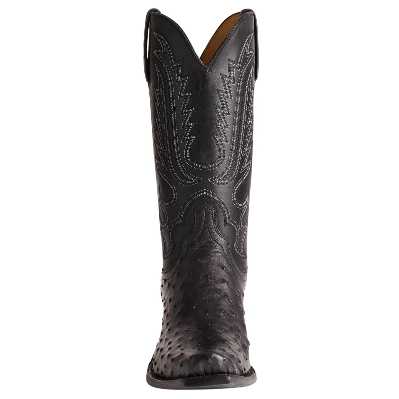 Lucchese Luke Black FQ Ostrich Men's Boot N1155 - Image 3