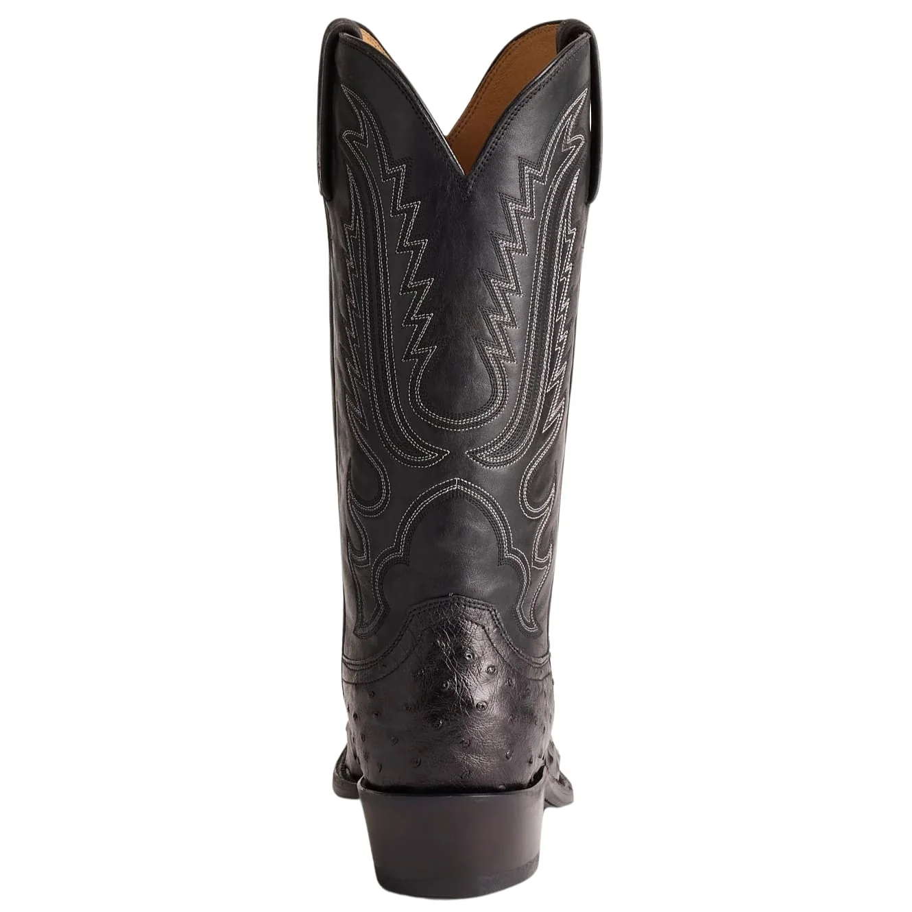 Lucchese Luke Black FQ Ostrich Men's Boot N1155 - Image 4