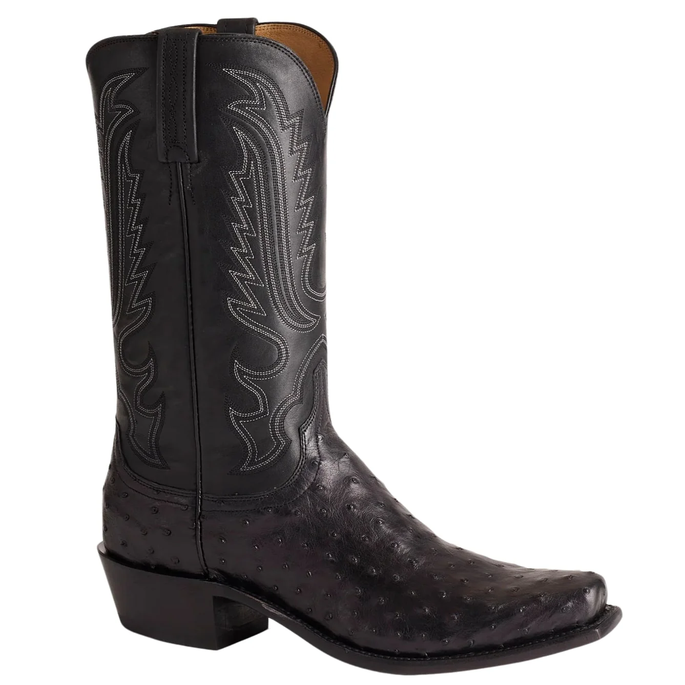 Lucchese Luke Black FQ Ostrich Men's Boot N1155 - Image 8