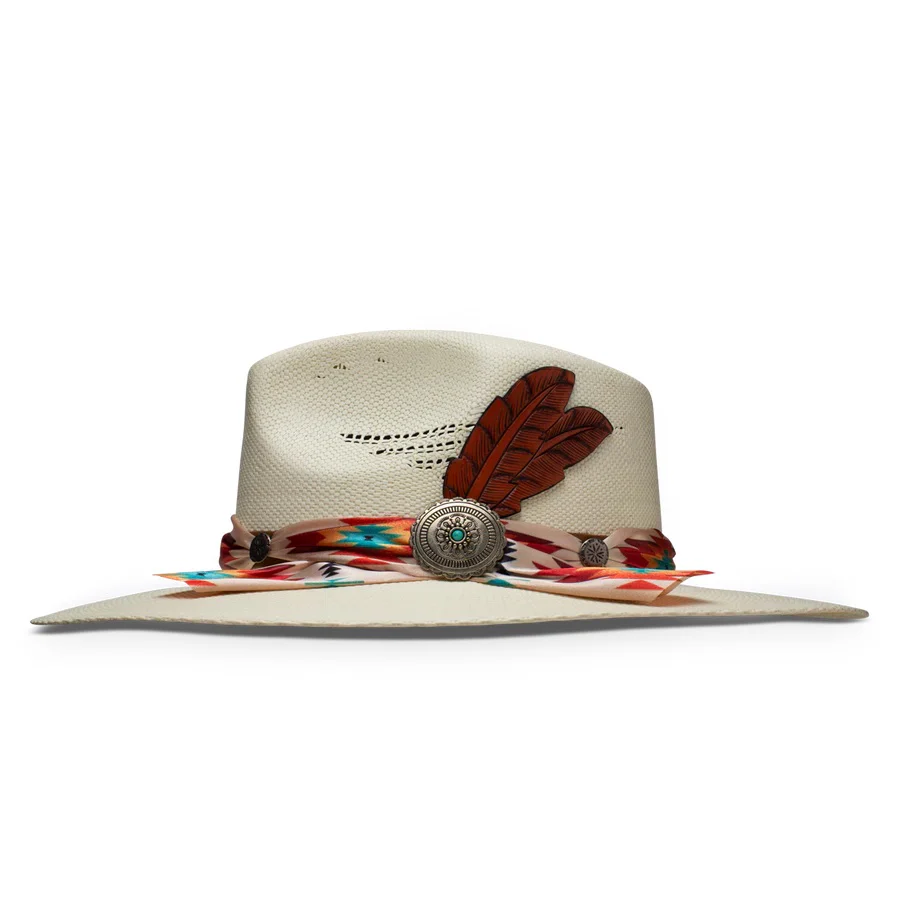 Charlie 1 Horse Navajo Straw Flat Brim - Image 4