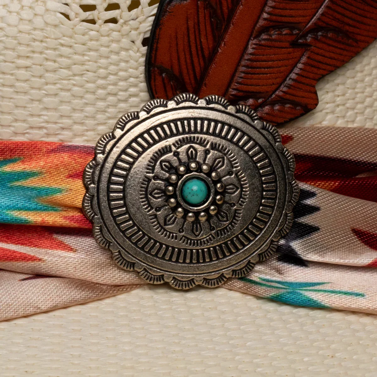 Charlie 1 Horse Navajo Straw Flat Brim - Image 7