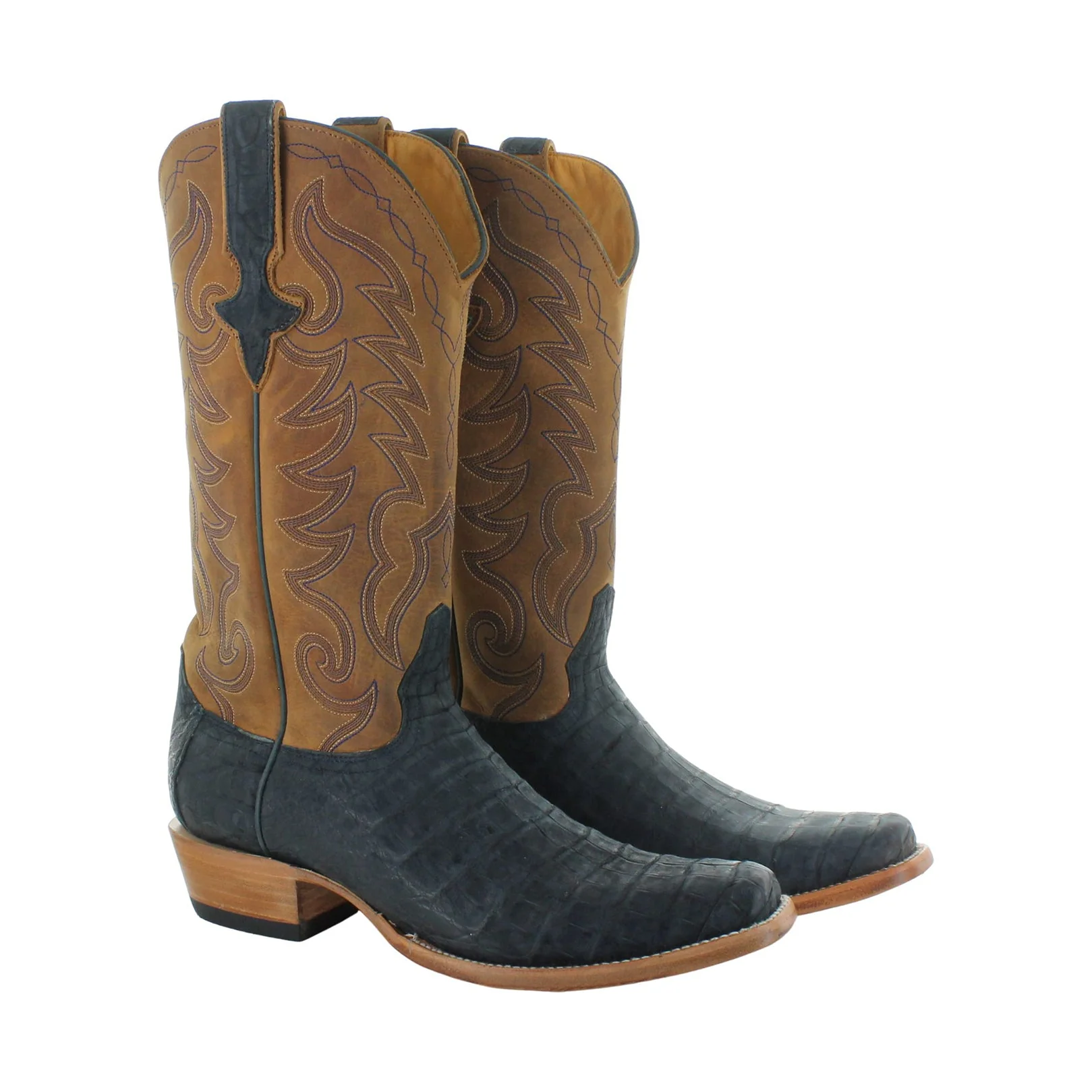 Old Gringo Amherst Blue Sueded Caiman Men's Boot M3654-8 - Image 4
