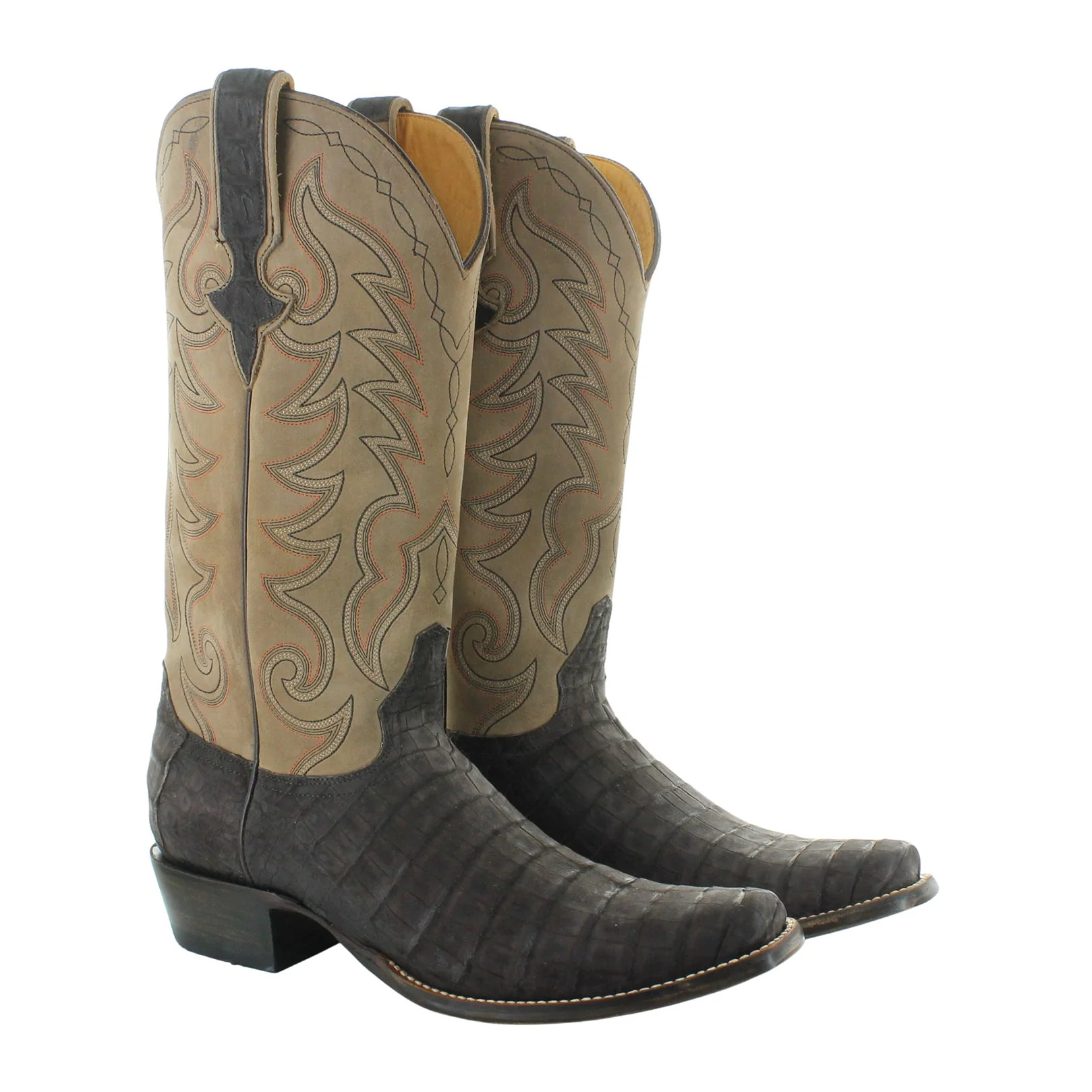Old Gringo Amherst Chocolate Sueded Caiman Men's Boot M3654-11 - Image 3