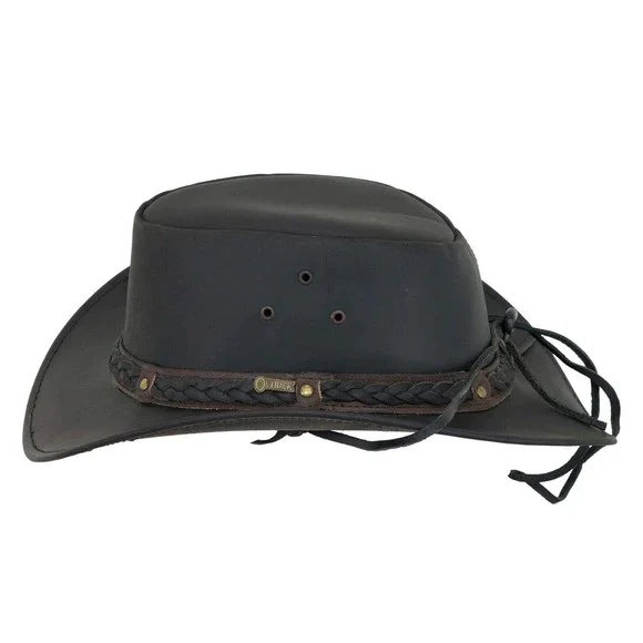 Outback Wagga Wagga Black Leather Hat 1367 - Image 3