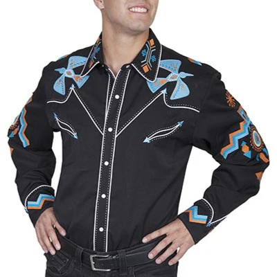 Scully Phoenix Black Men's Button Up P734