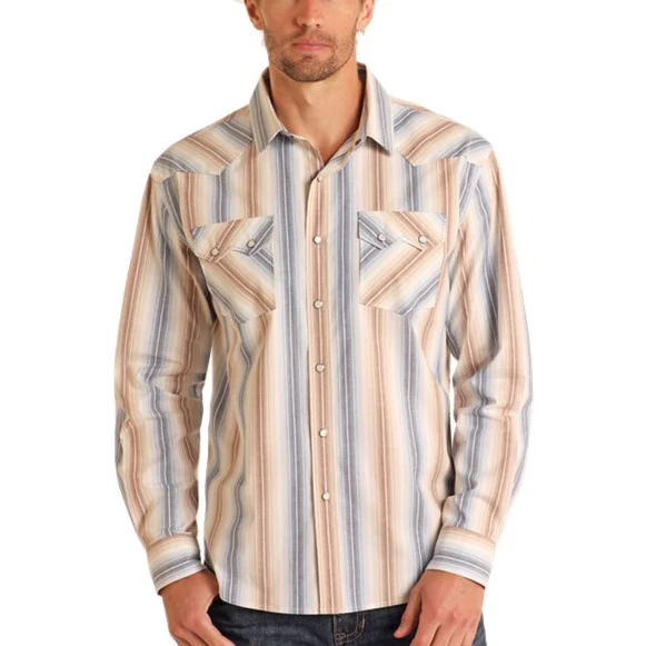 Panhandle Slim Vintage Striped Men's Western Snap PMN2S05751
