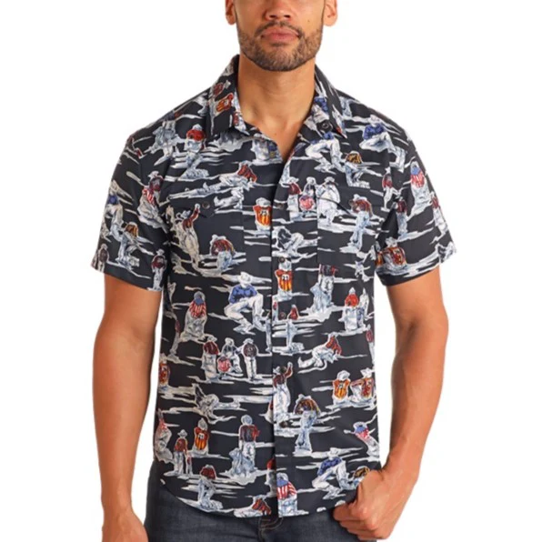 Vaquero Print Men's Snap PMN3S05747