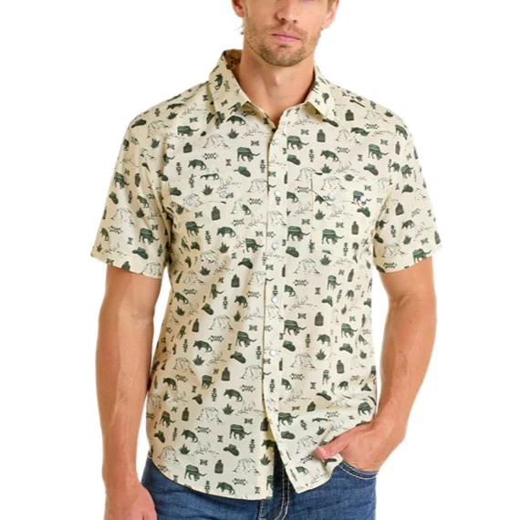 Panhandle Slim Western Print Men's Western Snap PMN3S06575