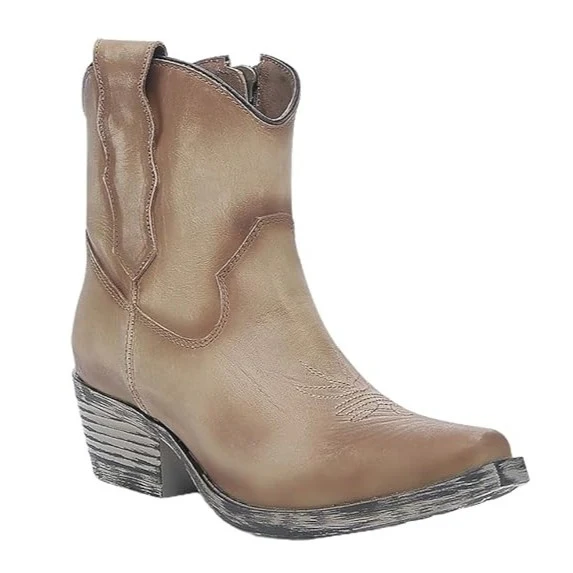 Circle G Almond Embroidery Women' Bootie Q7037