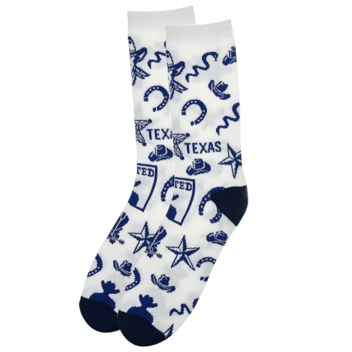 Robin Ruth TX Blues Cowboy Socks R5023
