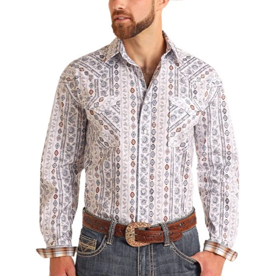 Rock & Roll Vintage Men's Western Snap RMN2S056707
