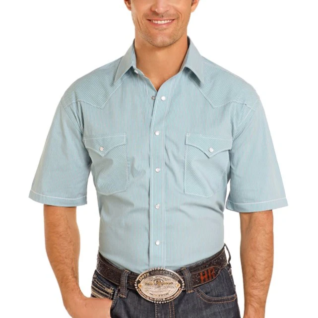 Rock & Roll Light Blues Men's Button Up RMN3S04582