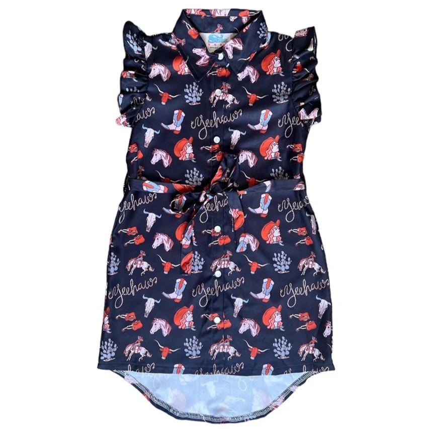 Shea Baby Yeehaw Pearl Snap Girl's Dress RSSD01