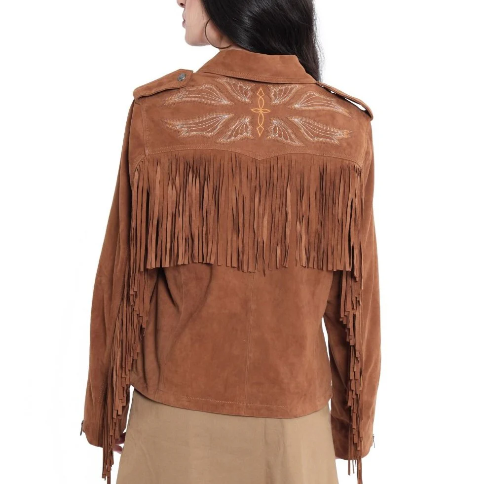 Myra Western Gig Sueded Leather Jacket S-6132 - Image 2