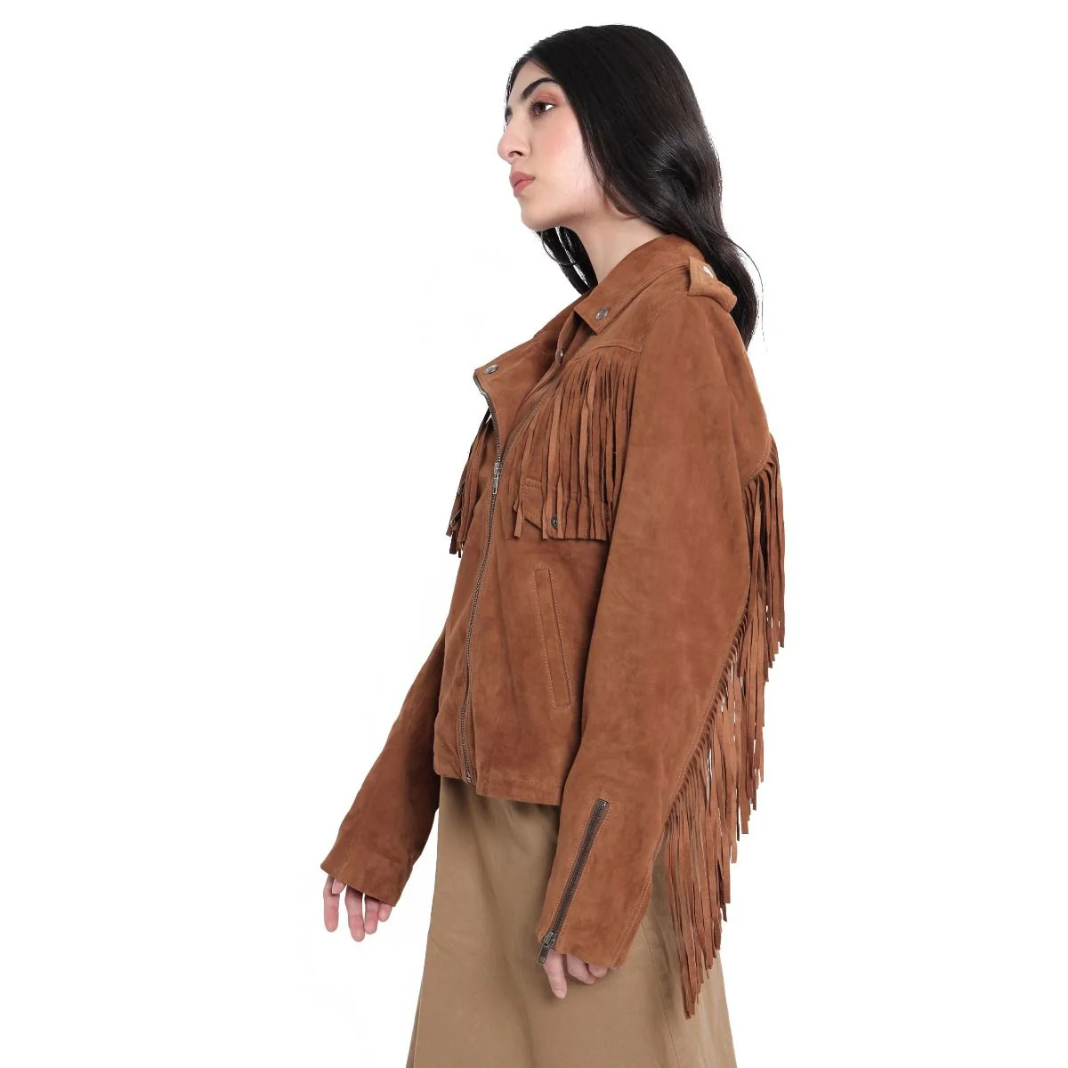 Myra Western Gig Sueded Leather Jacket S-6132 - Image 3