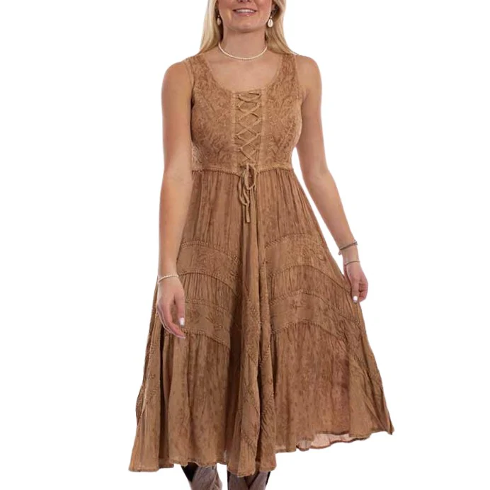 Scully Enchanted Beige Lace Front Women's Dress HC118