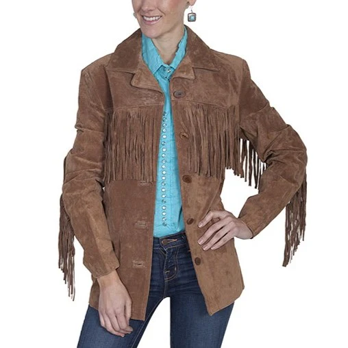 Scully Suede Fringe Cinnamon Women's Jacket L74-81