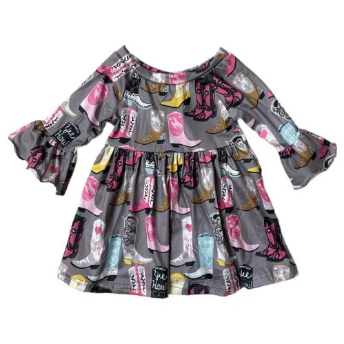 Shea Baby Boot Bell Sleeve Girl's Dress SDRF18