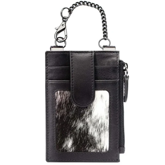 Sidekick Calf Hair Black Wallet 1070H-V2 - Image 2