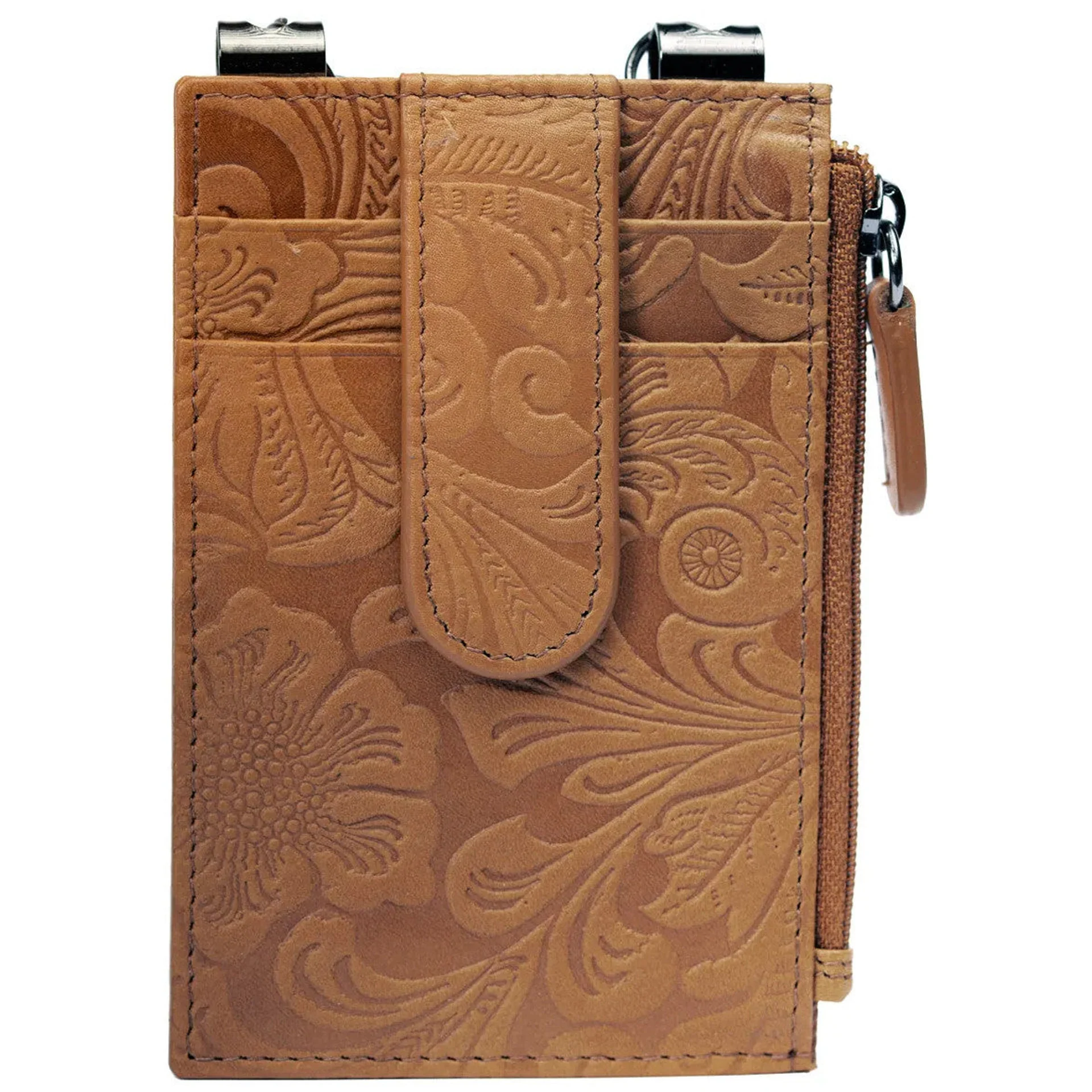 Sidekick Embossed Antique Saddle Wallet 1060-V2 - Image 4