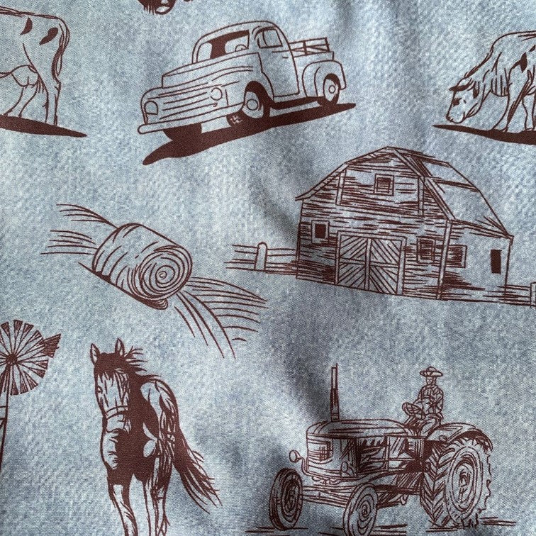Shea Baby Farmers Print Boy's Top SNAP04 - Image 3