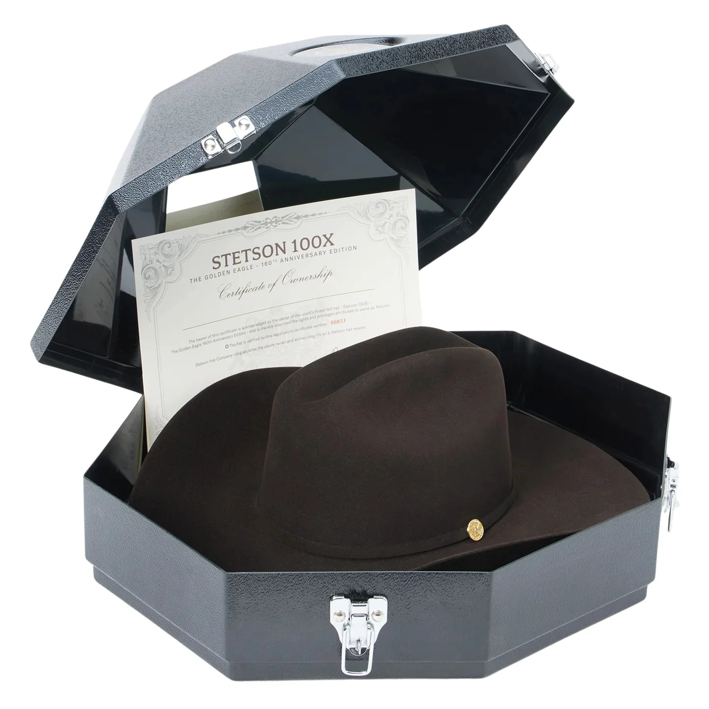 Stetson The Golden Eagle 100X Brown Fur Felt Cowboy Hat SFG160-0140 - Image 7