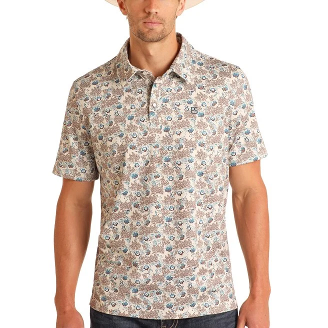 Panhandle Slim Cactus Bloom Men's Polo Snap TM51T05717