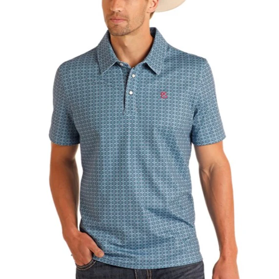 Panhandle Slim Turquoise Performance Men's Polo TM51T05722
