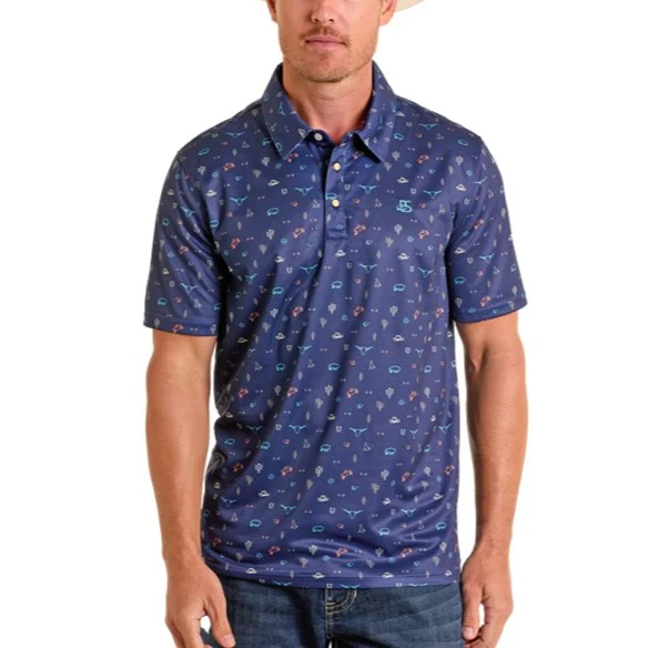 Panhandle Slim Western Print Men's Polo TM51T06660