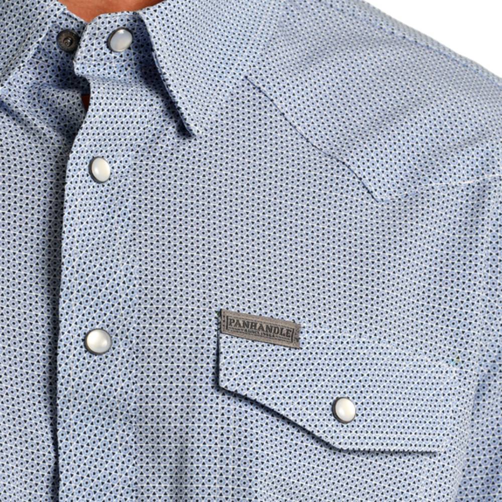 Rock & Roll Geo Blue Men's Button Up TMN3S04289 - Image 2