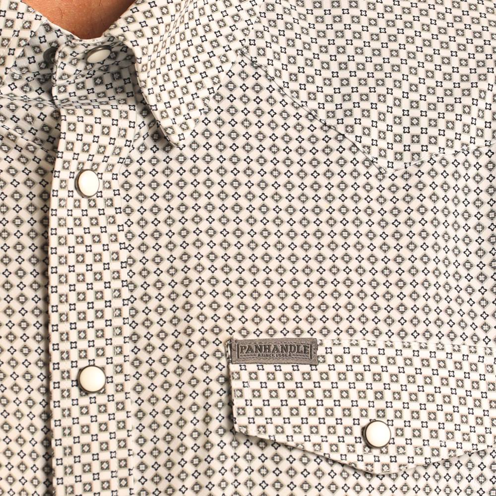 Rock & Roll Geo White Men's Button Up TMN3S04298 - Image 2