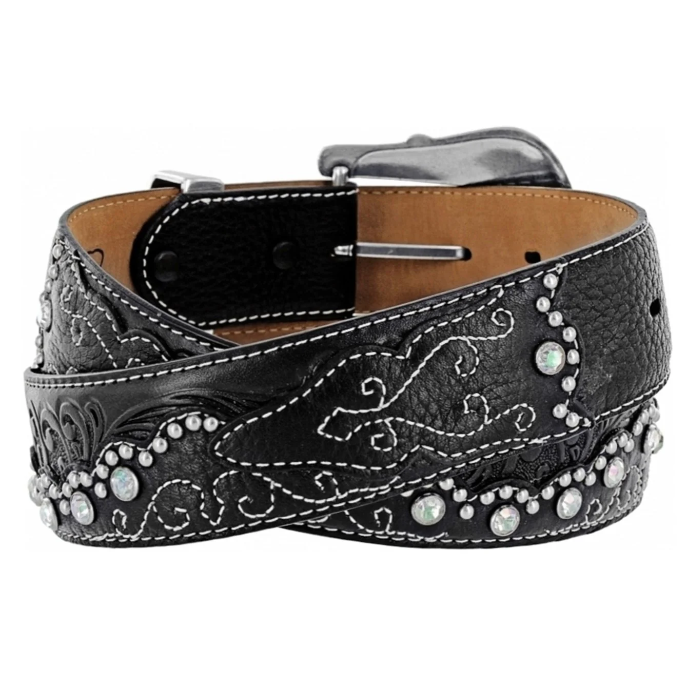 Tony Lama Kaitlyn Crystal Black Belt C50493 - Image 3