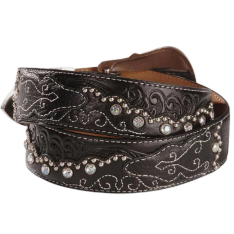 Tony Lama Kaitlyn Crystal Black Belt C50493 - Image 4