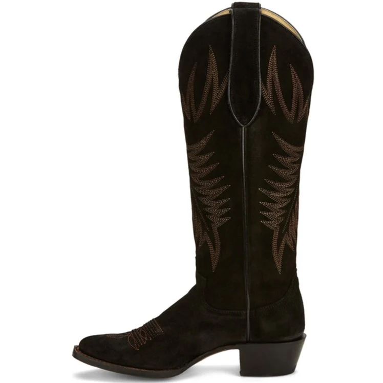 Justin Clara Suede Black Women's Boot VN4466 - Image 3