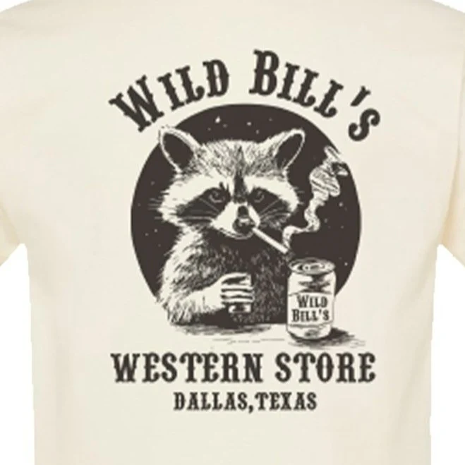 Wild Bills Western Store Raccoon Graphic Tee - Image 3
